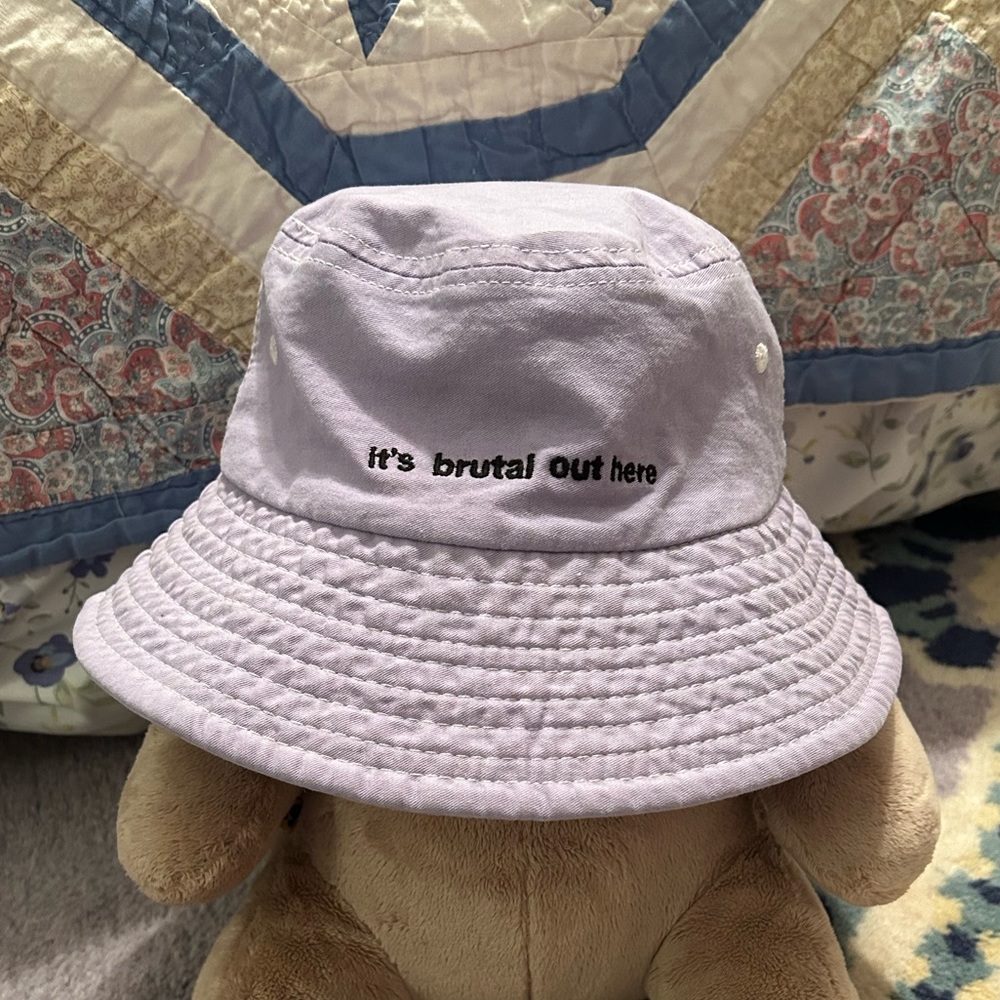 olivia rodrigo official sour merchandise purple bucket hat